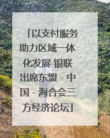 以支付服务助力区域一体化发展 银联出席东盟－中国－海合会三方经济论坛