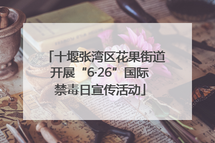 十堰张湾区花果街道开展“6·26”国际禁毒日宣传活动