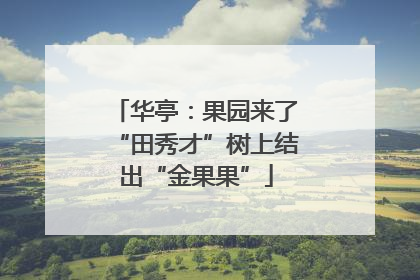 华亭：果园来了“田秀才”树上结出“金果果”