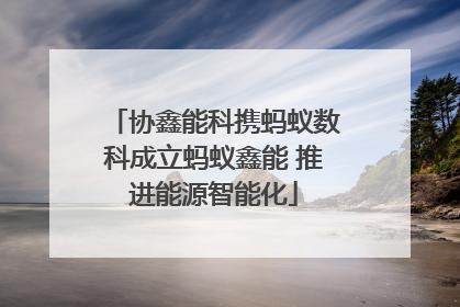 协鑫能科携蚂蚁数科成立蚂蚁鑫能 推进能源智能化