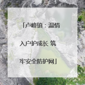 卢峰镇：温情入户护成长 筑牢安全防护网