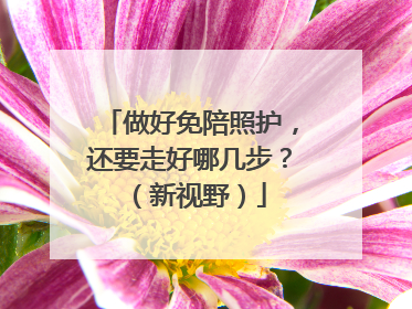 做好免陪照护，还要走好哪几步？（新视野）