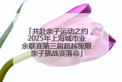 共赴亲子运动之约，2025年上海城市业余联赛第三届超越极限亲子挑战赛落幕