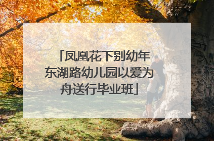 凤凰花下别幼年 东湖路幼儿园以爱为舟送行毕业班