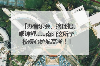 办音乐会、摘枇杷、喂锦鲤……南阳这所学校暖心护航高考！