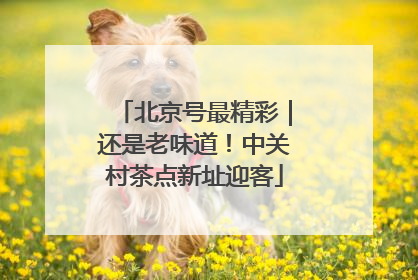 北京号最精彩｜还是老味道！中关村茶点新址迎客