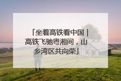 坐着高铁看中国｜高铁飞驰粤湘间，山乡湾区共向荣