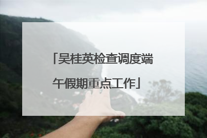 吴桂英检查调度端午假期重点工作