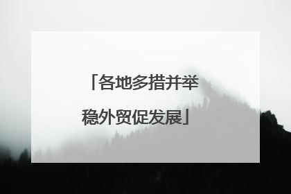 各地多措并举稳外贸促发展