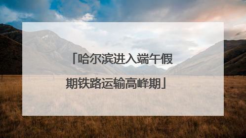 哈尔滨进入端午假期铁路运输高峰期
