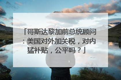 哥斯达黎加前总统顾问：美国对外加关税，对内猛补贴，公平吗？