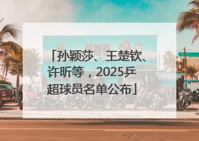 孙颖莎、王楚钦、许昕等，2025乒超球员名单公布