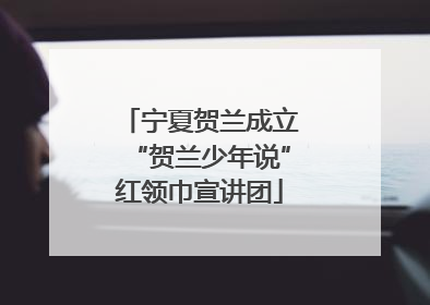 宁夏贺兰成立“贺兰少年说”红领巾宣讲团