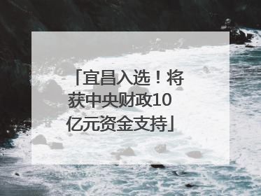 宜昌入选！将获中央财政10亿元资金支持