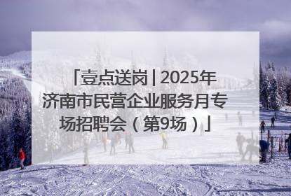 壹点送岗│2025年济南市民营企业服务月专场招聘会（第9场）