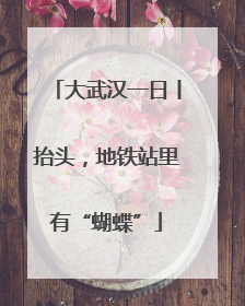 大武汉一日丨抬头，地铁站里有“蝴蝶”