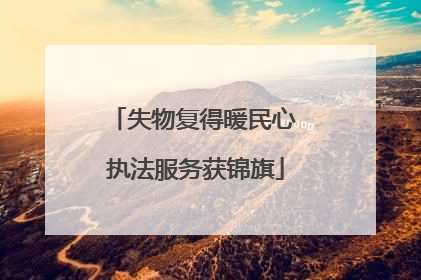 失物复得暖民心 执法服务获锦旗