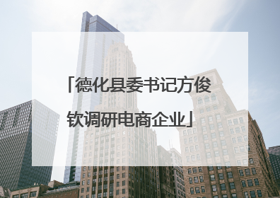 德化县委书记方俊钦调研电商企业