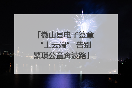 微山县电子签章“上云端” 告别繁琐公章奔波路