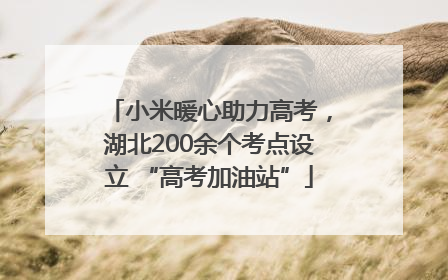 小米暖心助力高考，湖北200余个考点设立 “高考加油站”