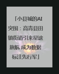 小县城的AI突围：高青县田镇街道引来星途旗航 成为数据标注先行军