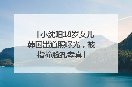 小沈阳18岁女儿韩国出道照曝光，被指撞脸孔孝真