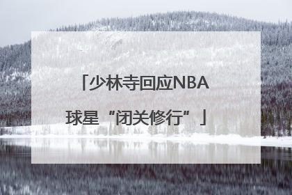 少林寺回应NBA球星“闭关修行”