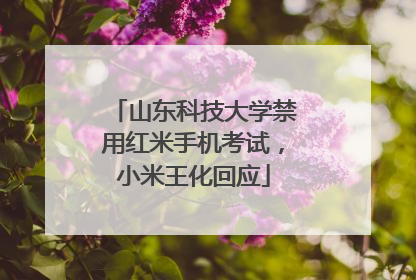 山东科技大学禁用红米手机考试，小米王化回应