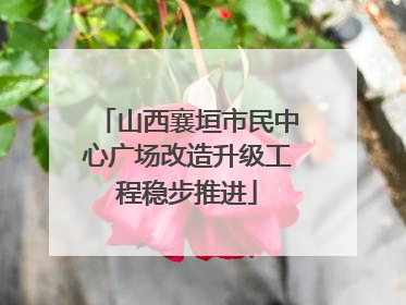 山西襄垣市民中心广场改造升级工程稳步推进