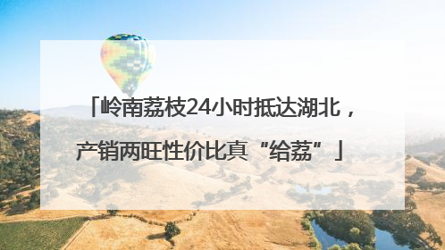 岭南荔枝24小时抵达湖北，产销两旺性价比真“给荔”