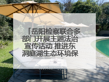 岳阳检察联合多部门开展主题法治宣传活动 推进东洞庭湖生态环境保护工作