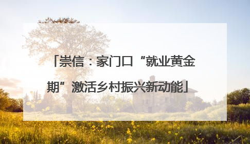 崇信：家门口“就业黄金期”激活乡村振兴新动能