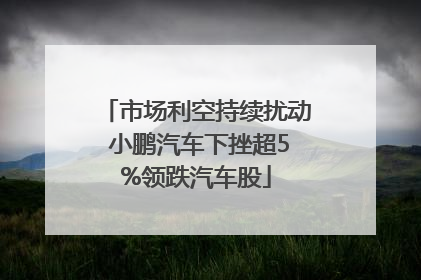 市场利空持续扰动 小鹏汽车下挫超5%领跌汽车股