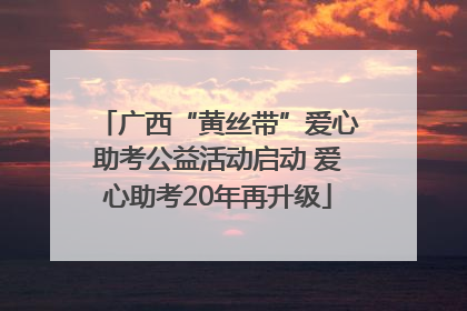 广西“黄丝带”爱心助考公益活动启动 爱心助考20年再升级