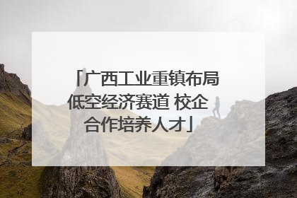 广西工业重镇布局低空经济赛道 校企合作培养人才