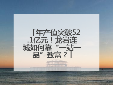 年产值突破52.1亿元！龙岩连城如何靠“一站一品”致富？