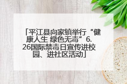 平江县向家镇举行“健康人生 绿色无毒”6.26国际禁毒日宣传进校园、进社区活动