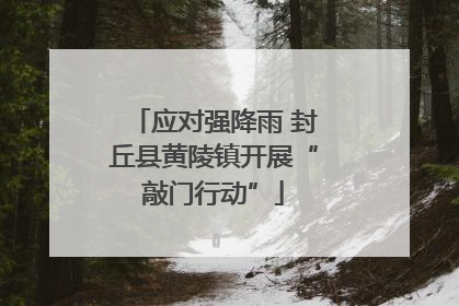 应对强降雨 封丘县黄陵镇开展“敲门行动”
