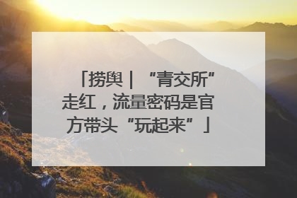 捞舆｜“青交所”走红，流量密码是官方带头“玩起来”