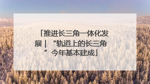 推进长三角一体化发展｜“轨道上的长三角”今年基本建成
