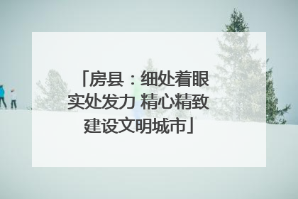 房县：细处着眼 实处发力 精心精致建设文明城市