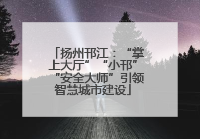 扬州邗江：“掌上大厅”“小邗”“安全大师”引领智慧城市建设