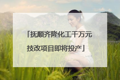 抚顺齐隆化工千万元技改项目即将投产