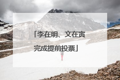 李在明、文在寅完成提前投票