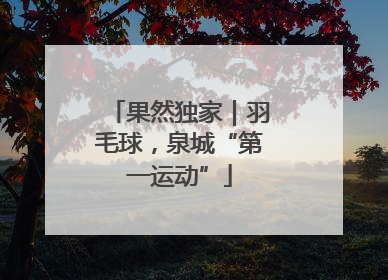 果然独家｜羽毛球，泉城“第一运动”
