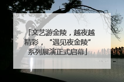文艺游金陵，越夜越精彩，“遇见夜金陵”系列展演正式启幕
