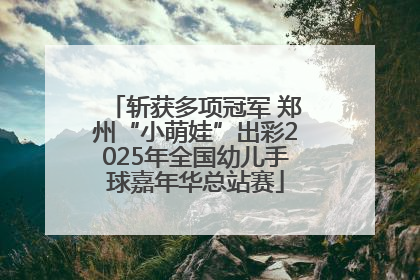 斩获多项冠军 郑州“小萌娃”出彩2025年全国幼儿手球嘉年华总站赛
