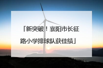 新突破！襄阳市长征路小学排球队获佳绩
