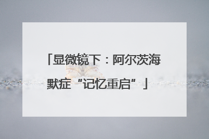 显微镜下：阿尔茨海默症“记忆重启”