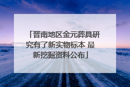 晋南地区金元葬具研究有了新实物标本 最新挖掘资料公布